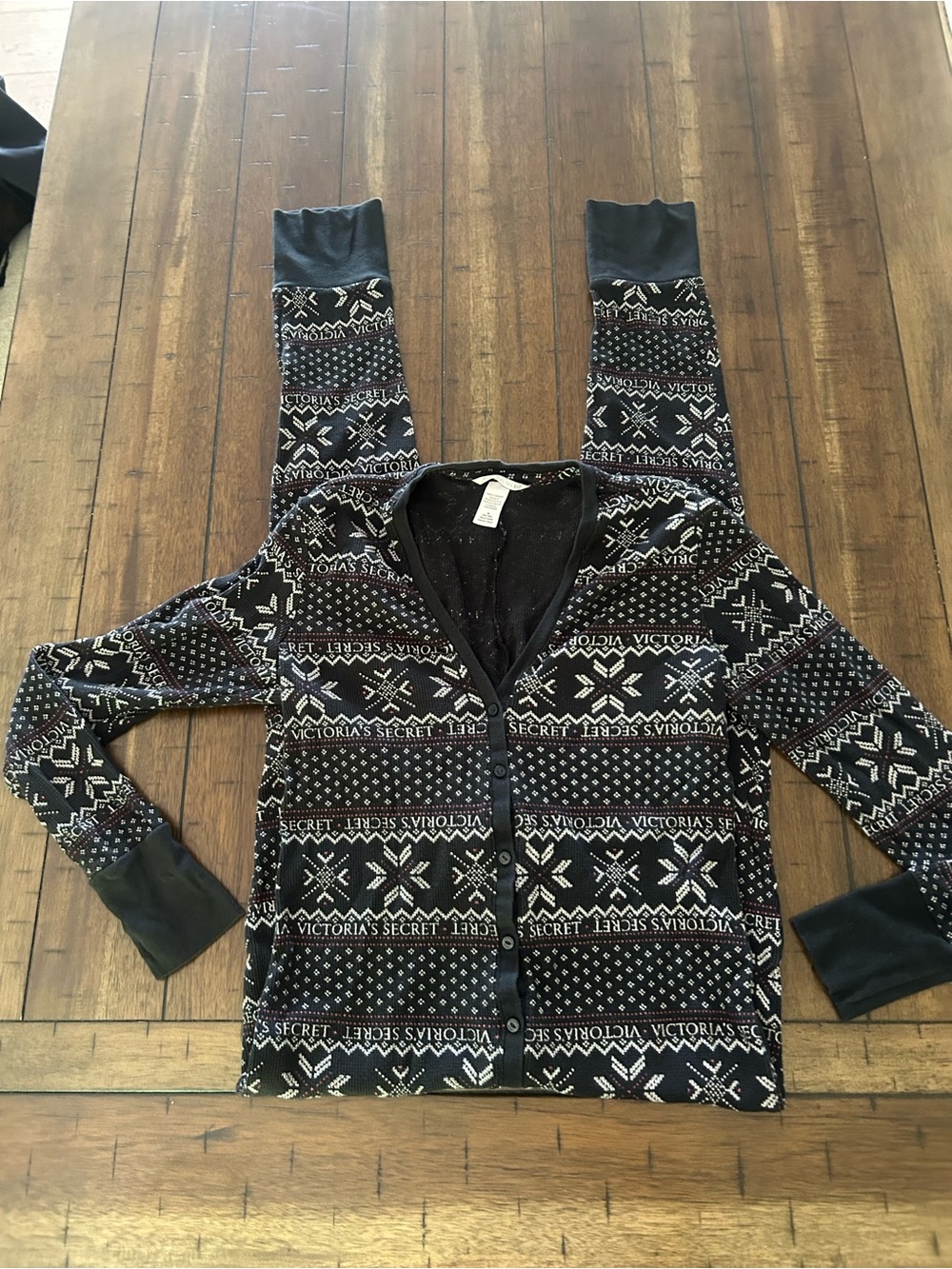 Victoria’s Secret Thermal Union Suit Onesie Pajamas Size M